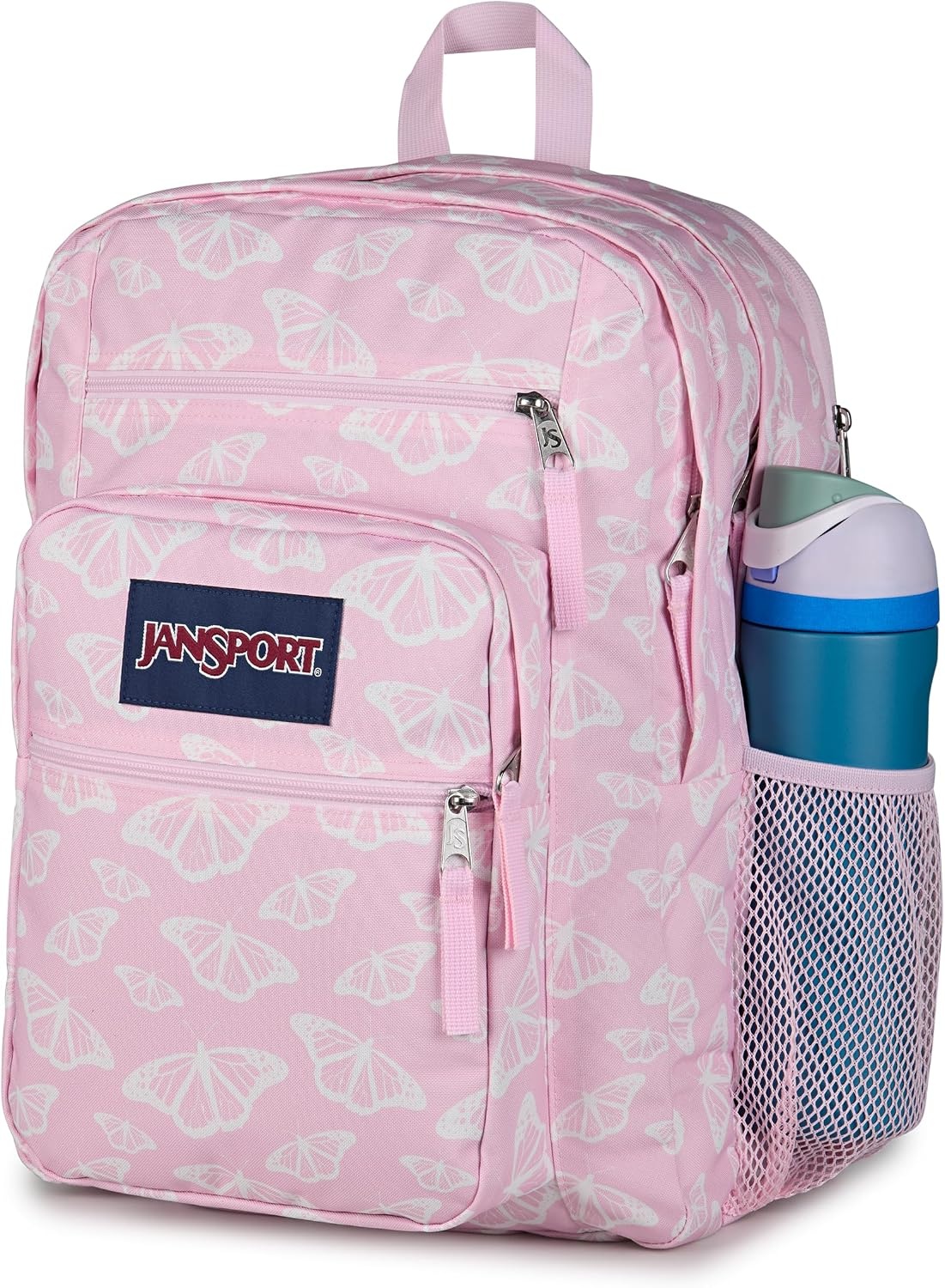 image:imageJanSport Laptop Backpack Computer Bag with 2 Compartments Ergonomic Shoulder Straps 15 Laptop Sleeve Haul Handle Vortex VoyageFlutter By Pink