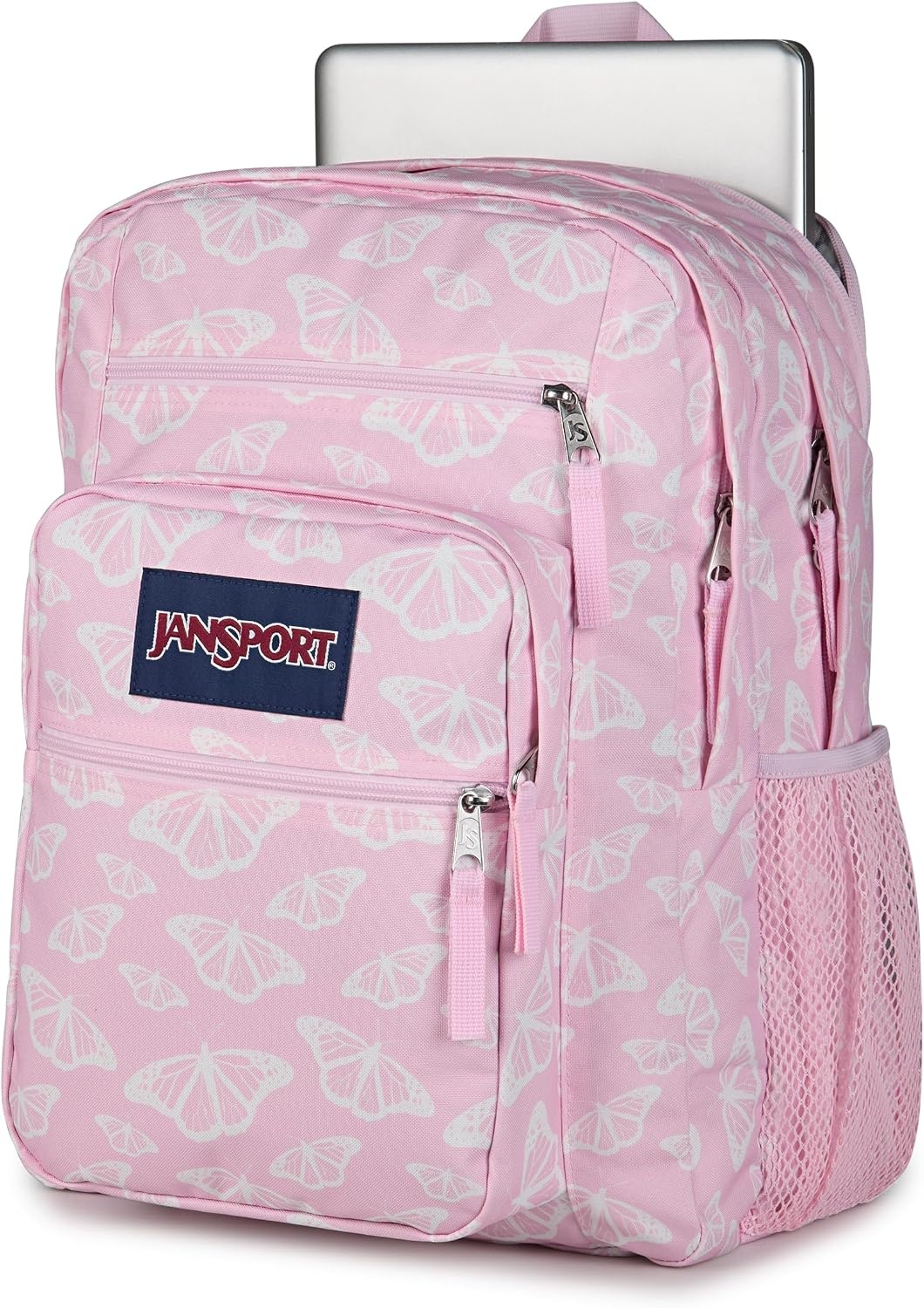image:imageJanSport Laptop Backpack Computer Bag with 2 Compartments Ergonomic Shoulder Straps 15 Laptop Sleeve Haul Handle Vortex VoyageFlutter By Pink