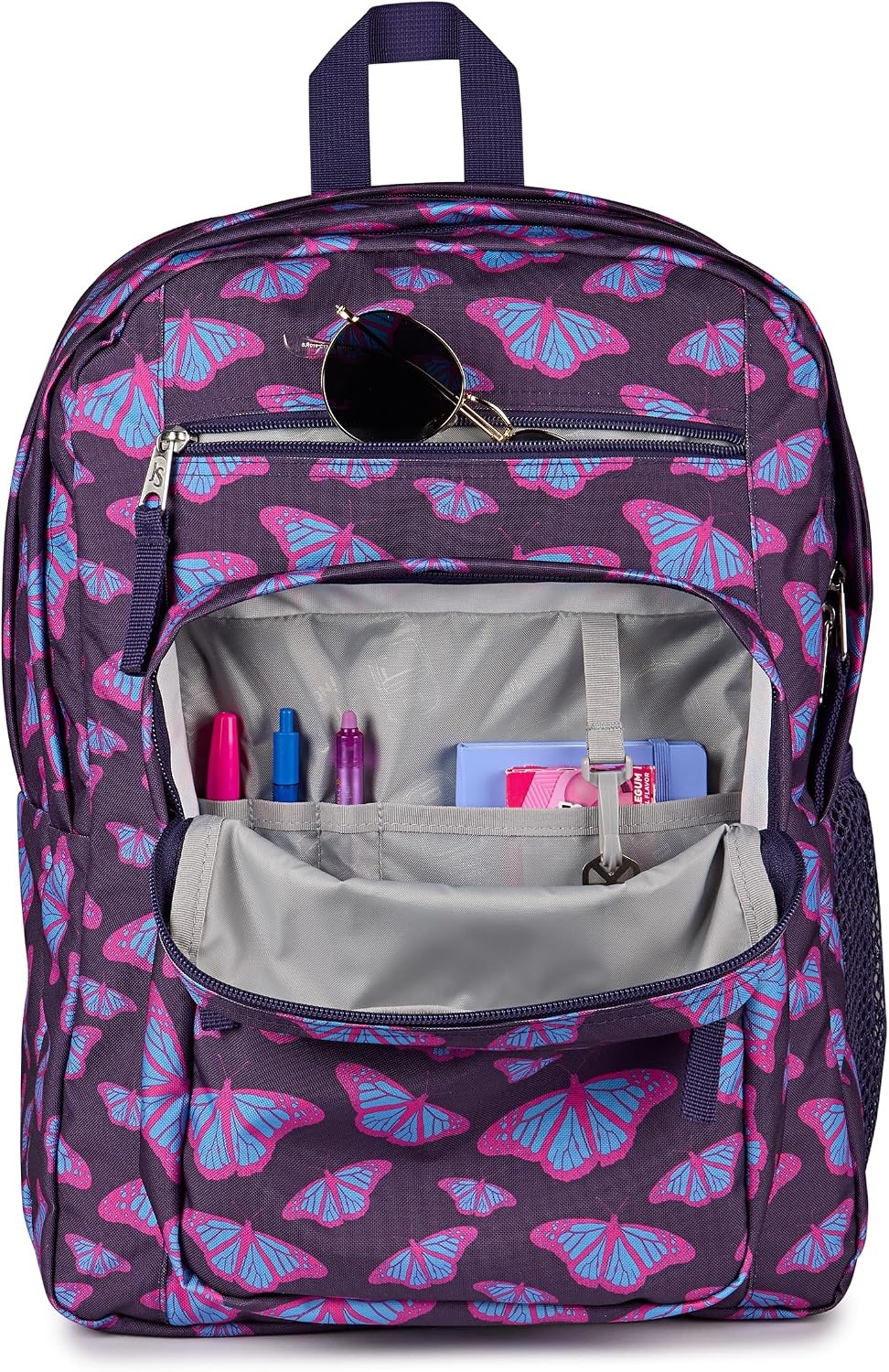 image:imageJanSport Laptop Backpack Computer Bag with 2 Compartments Ergonomic Shoulder Straps 15 Laptop Sleeve Haul Handle Vortex VoyageFlutter By Purple
