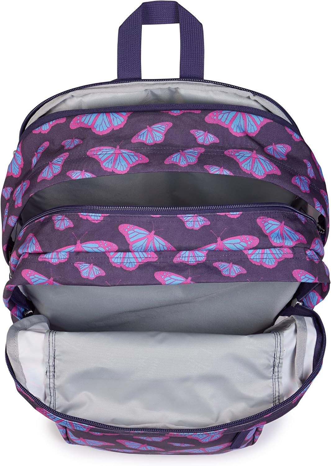 image:imageJanSport Laptop Backpack Computer Bag with 2 Compartments Ergonomic Shoulder Straps 15 Laptop Sleeve Haul Handle Vortex VoyageFlutter By Purple