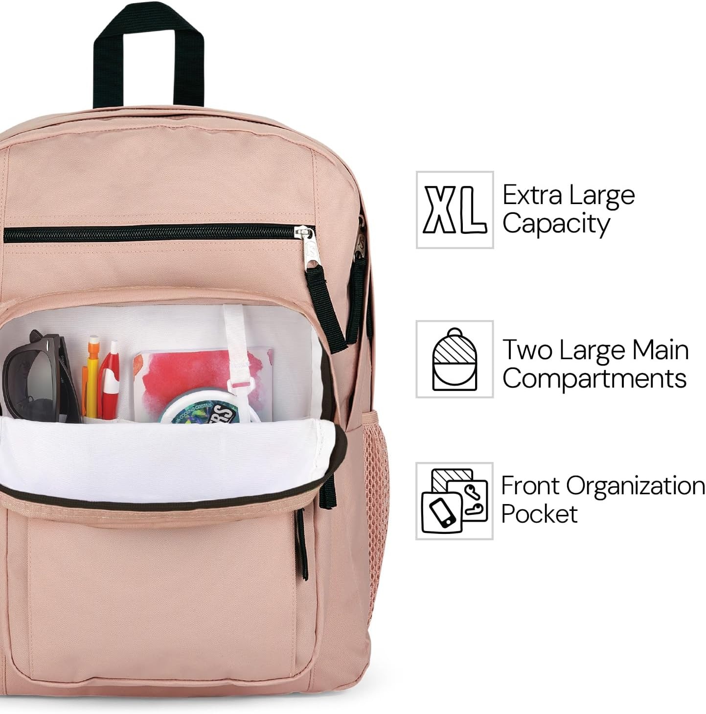 image:imageJanSport Laptop Backpack Computer Bag with 2 Compartments Ergonomic Shoulder Straps 15 Laptop Sleeve Haul Handle Vortex VoyageFluttering Fields