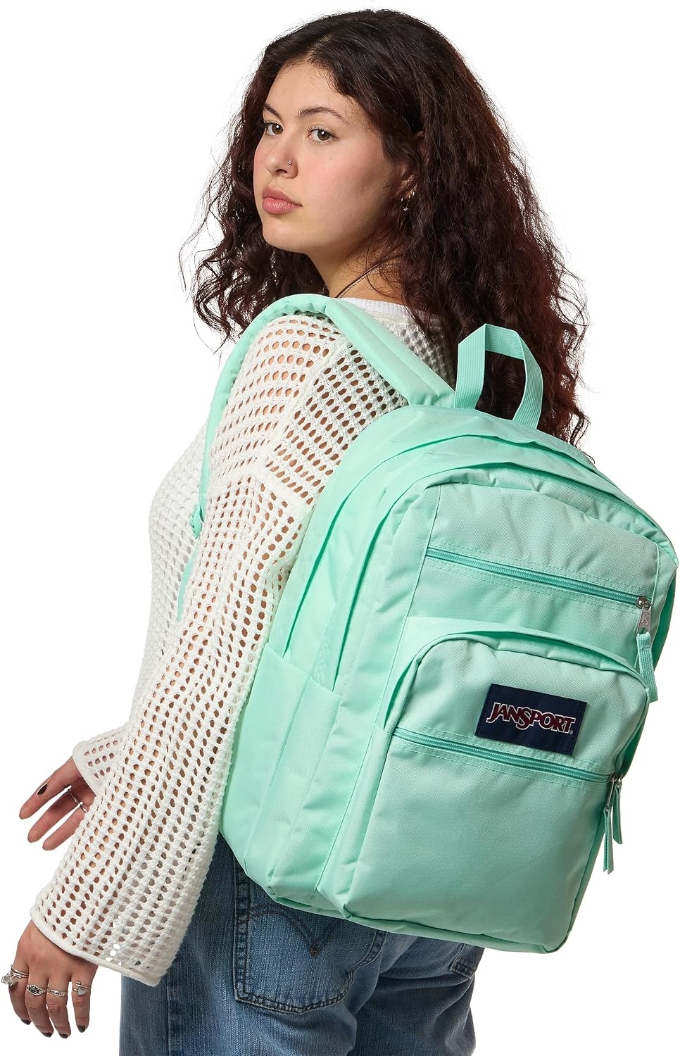 image:imageJanSport Laptop Backpack Computer Bag with 2 Compartments Ergonomic Shoulder Straps 15 Laptop Sleeve Haul Handle Vortex VoyageMagic Mint