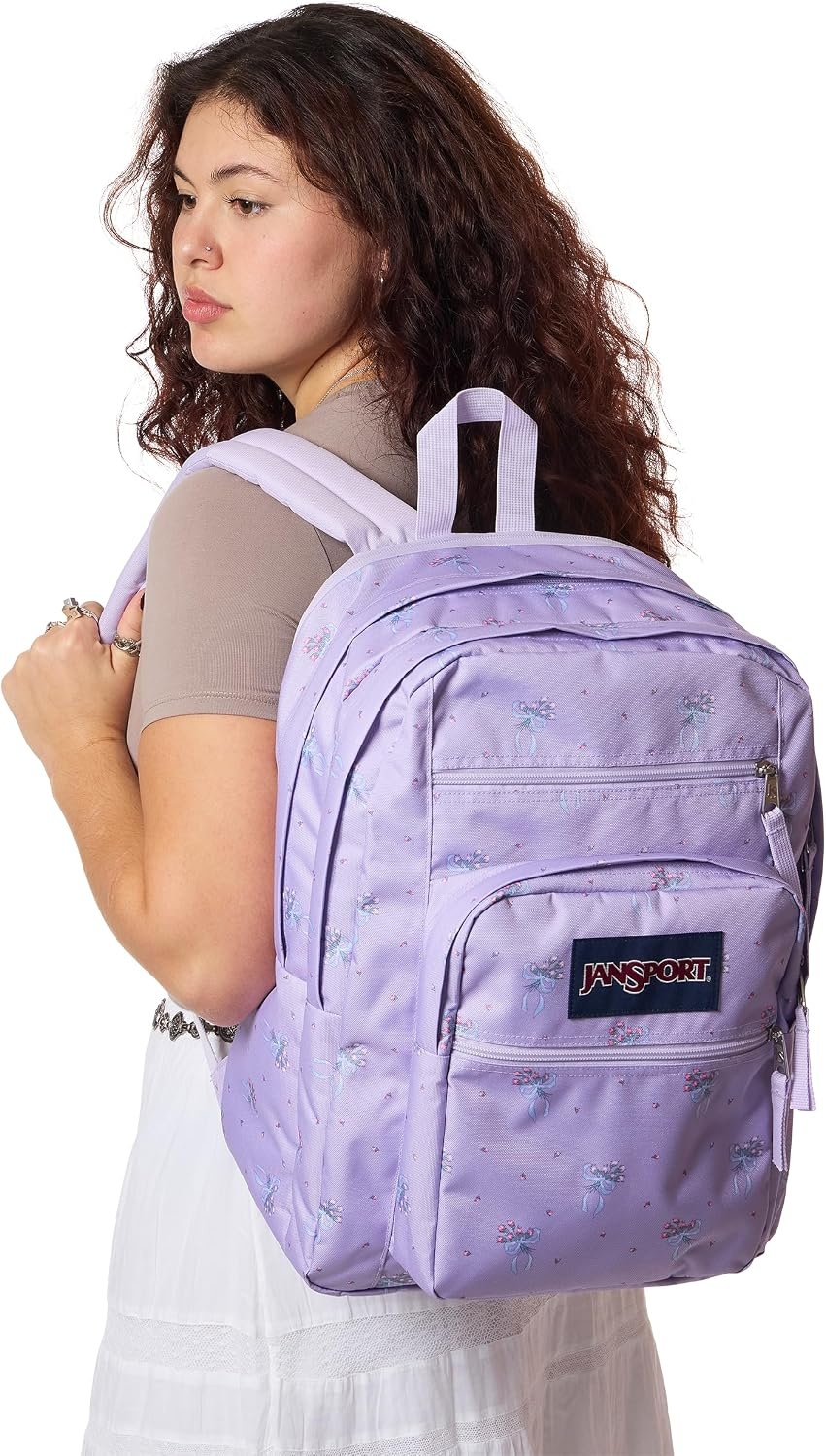 image:imageJanSport Laptop Backpack Computer Bag with 2 Compartments Ergonomic Shoulder Straps 15 Laptop Sleeve Haul Handle Vortex VoyagePastel Petals Lilac