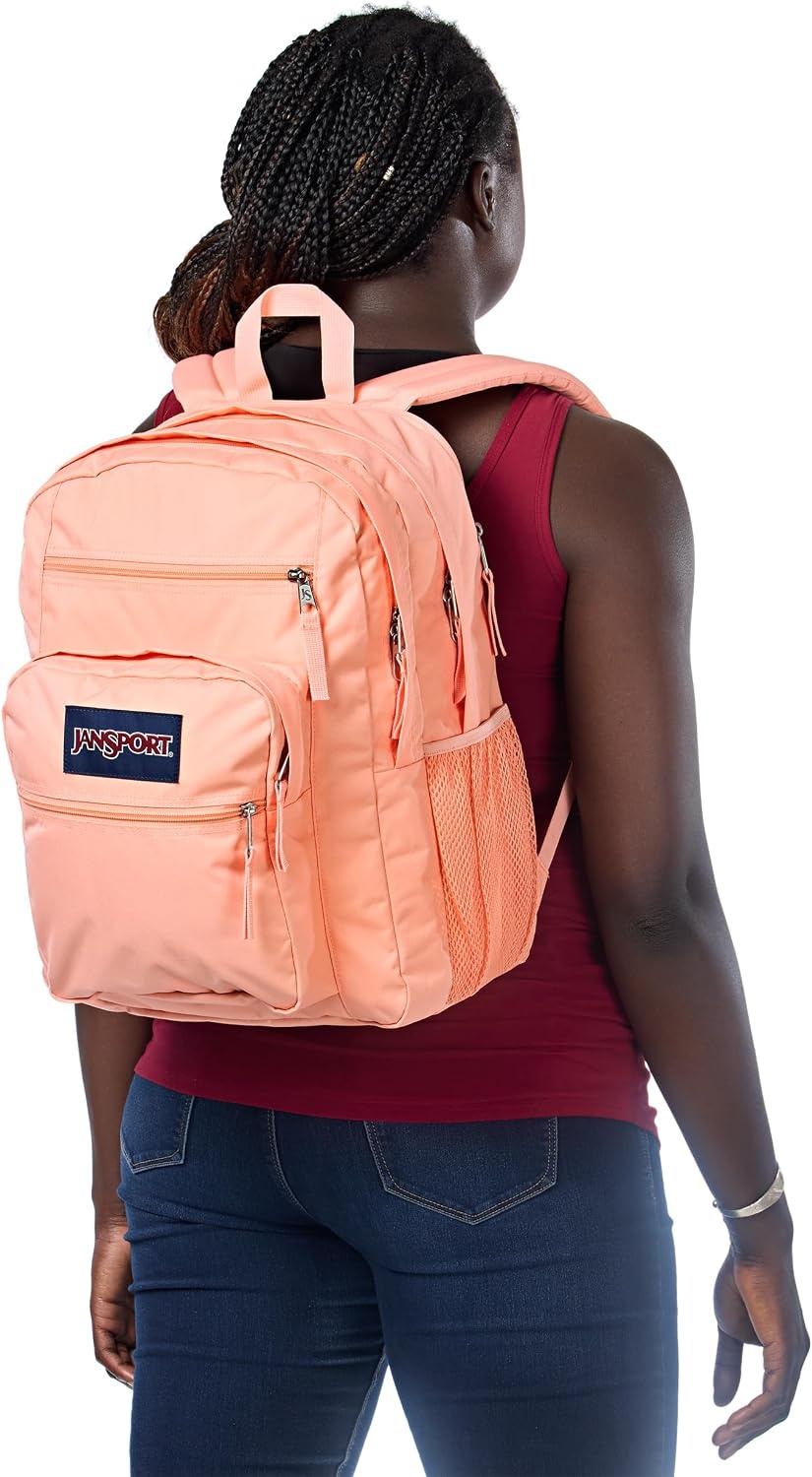 image:imageJanSport Laptop Backpack Computer Bag with 2 Compartments Ergonomic Shoulder Straps 15 Laptop Sleeve Haul Handle Vortex VoyagePeach Bum