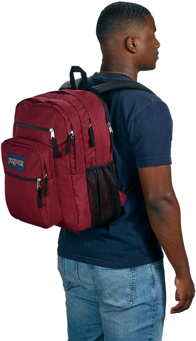 image:imageJanSport Laptop Backpack Computer Bag with 2 Compartments Ergonomic Shoulder Straps 15 Laptop Sleeve Haul Handle Vortex VoyageRusset Red