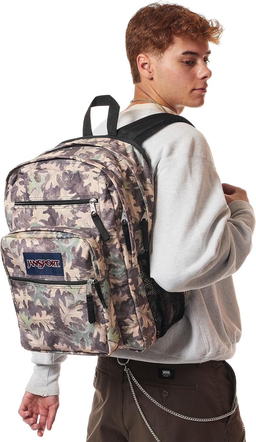 image:imageJanSport Laptop Backpack Computer Bag with 2 Compartments Ergonomic Shoulder Straps 15 Laptop Sleeve Haul Handle Vortex VoyageWoodland Camo
