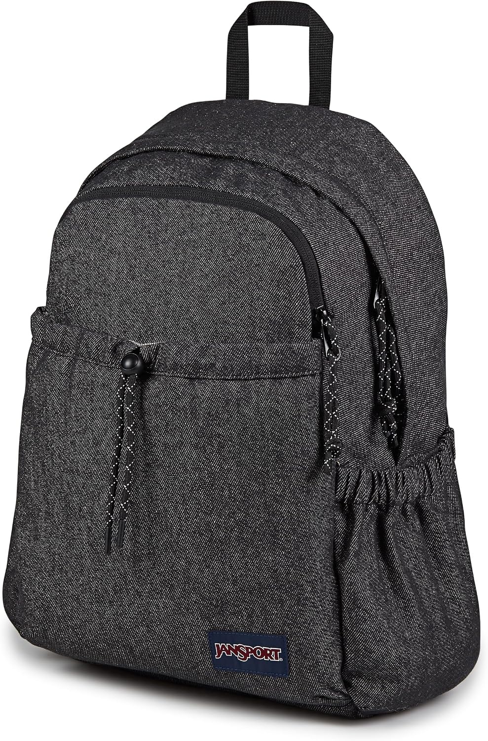 image:imageJanSport Lounge Pack FX Large Main Compartment Dual Water Bottle Pockets Front Drawcord Pocket Padded Laptop Sleeve Black DenimBlack Denim