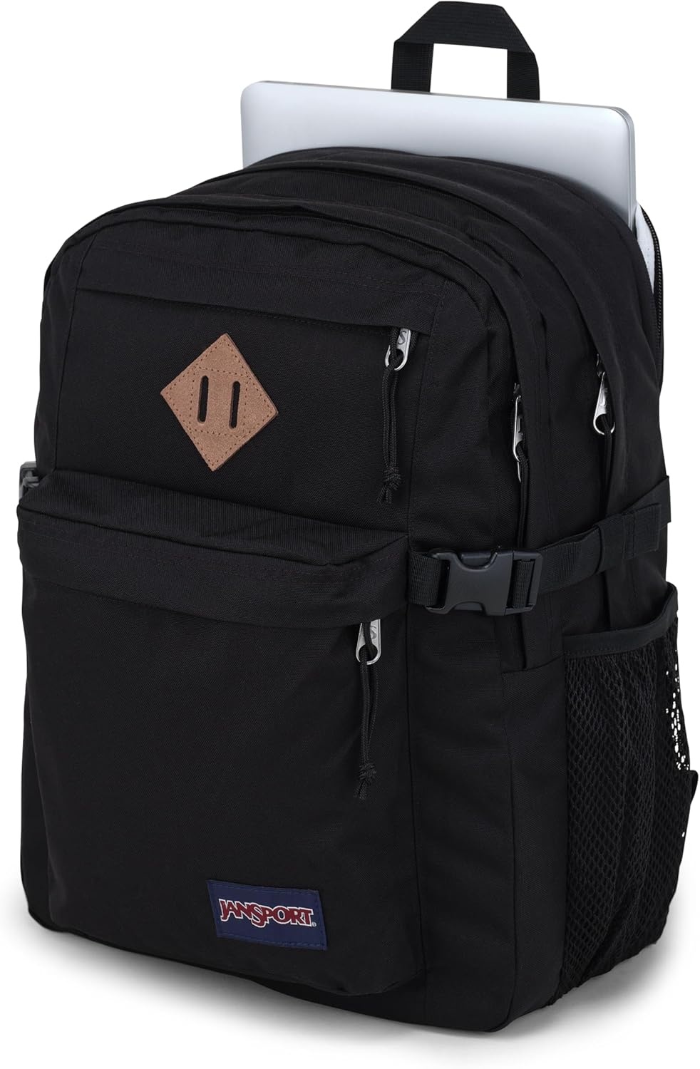 image:imageJanSport Main Campus Backpack Travel or Work Backpack with 15Inch Laptop Sleeve and Dual Water Bottle Pockets Surreal SwirliesBlack