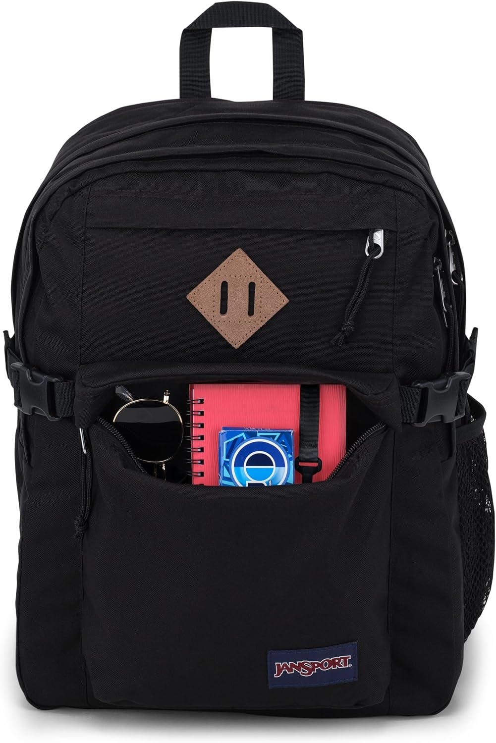 image:imageJanSport Main Campus Backpack Travel or Work Backpack with 15Inch Laptop Sleeve and Dual Water Bottle Pockets Surreal SwirliesBlack