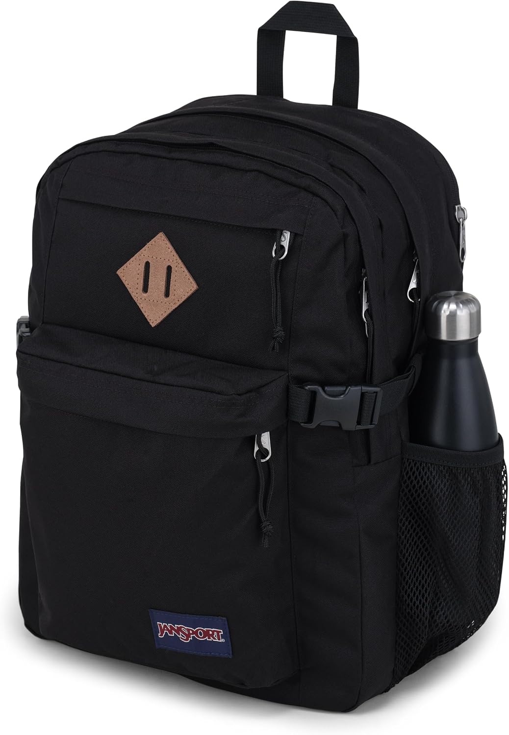 image:imageJanSport Main Campus Backpack Travel or Work Backpack with 15Inch Laptop Sleeve and Dual Water Bottle Pockets Surreal SwirliesBlack