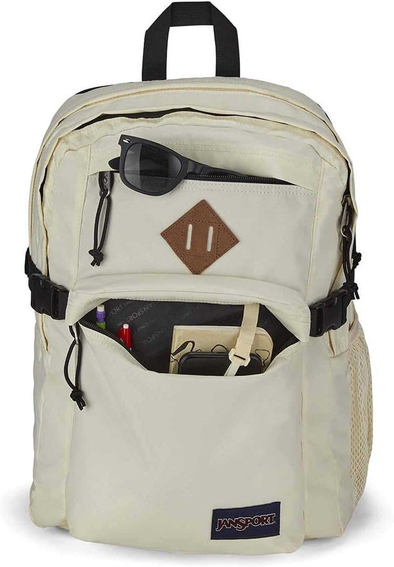 image:imageJanSport Main Campus Backpack Travel or Work Backpack with 15Inch Laptop Sleeve and Dual Water Bottle Pockets Surreal SwirliesCoconut