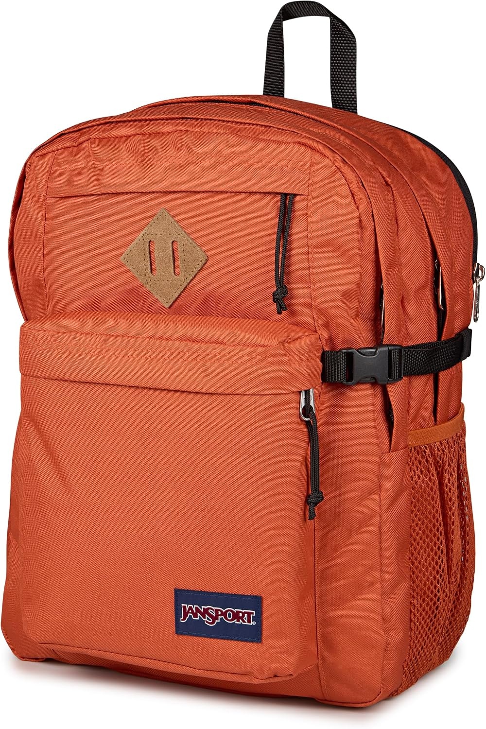 image:imageJanSport Main Campus Backpack Travel or Work Backpack with 15Inch Laptop Sleeve and Dual Water Bottle Pockets Surreal SwirliesDune Red