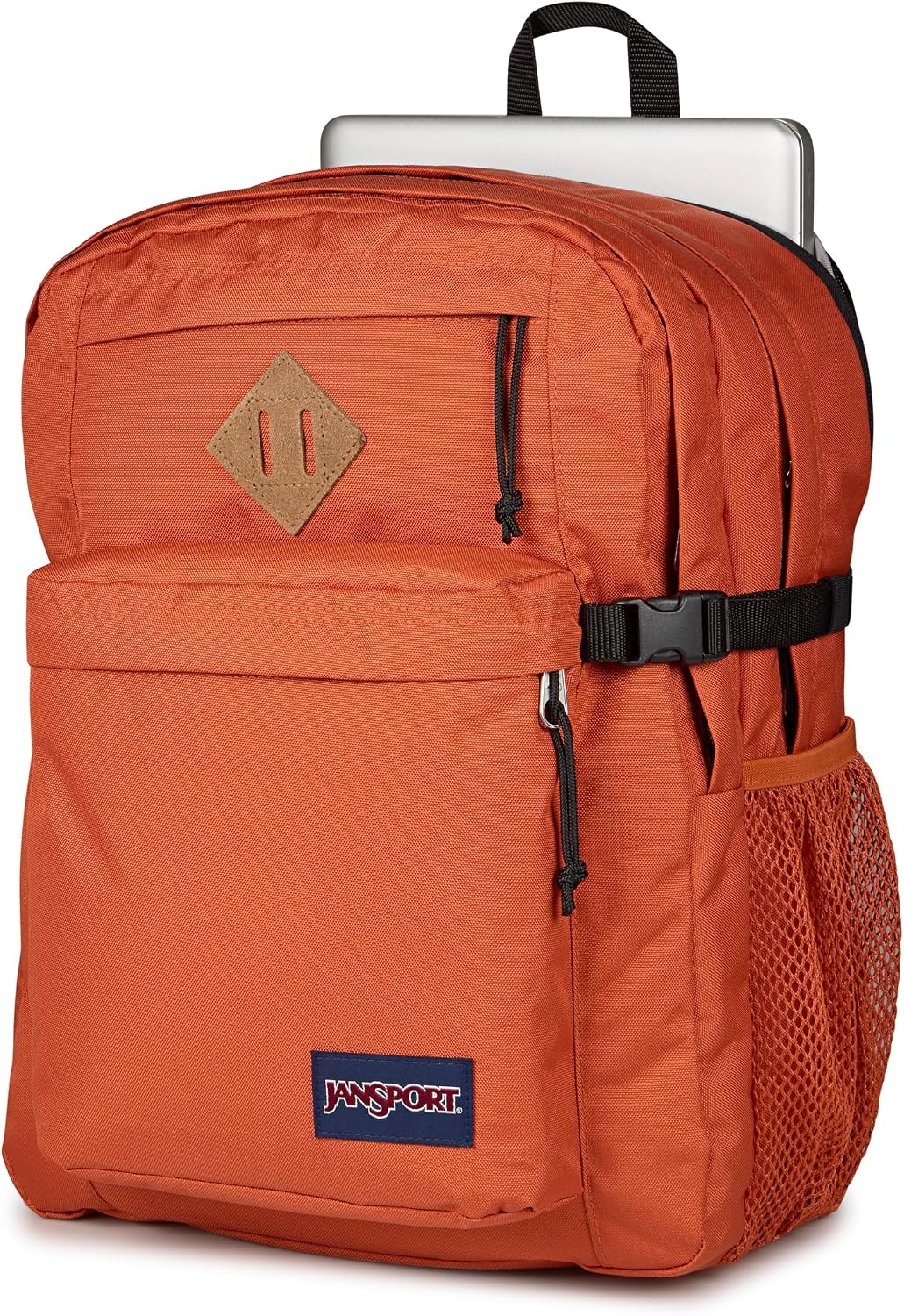 image:imageJanSport Main Campus Backpack Travel or Work Backpack with 15Inch Laptop Sleeve and Dual Water Bottle Pockets Surreal SwirliesDune Red