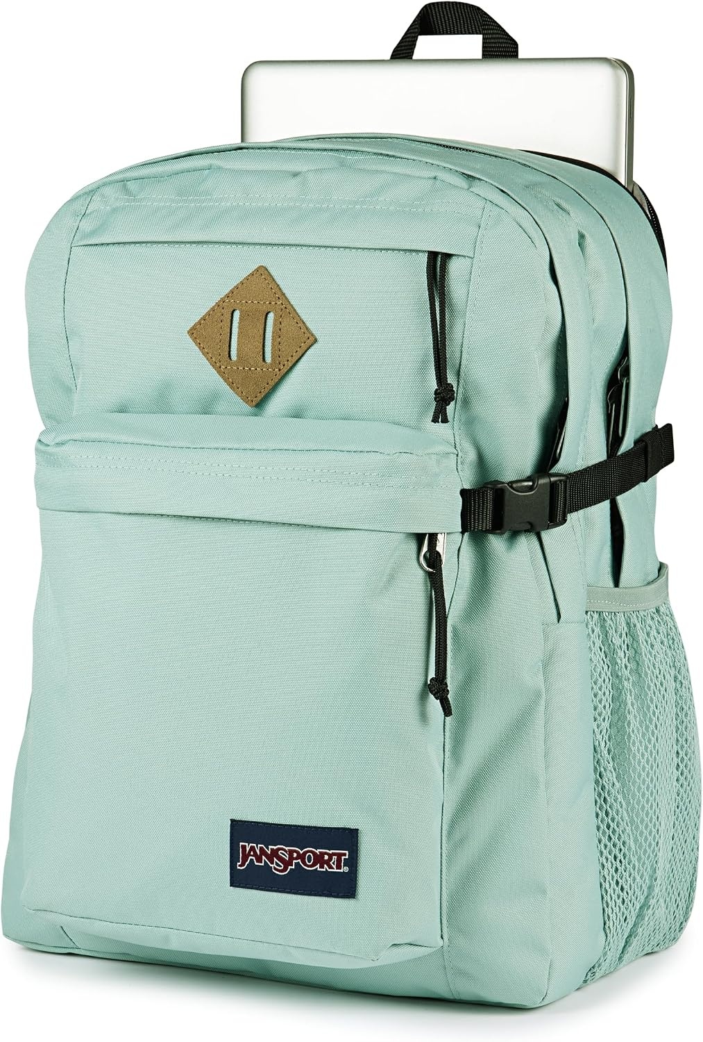 image:imageJanSport Main Campus Backpack Travel or Work Backpack with 15Inch Laptop Sleeve and Dual Water Bottle Pockets Surreal SwirliesFaded Sage