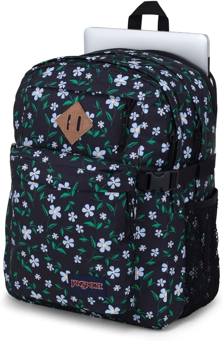 image:imageJanSport Main Campus Backpack Travel or Work Backpack with 15Inch Laptop Sleeve and Dual Water Bottle Pockets Surreal SwirliesGarden Floral