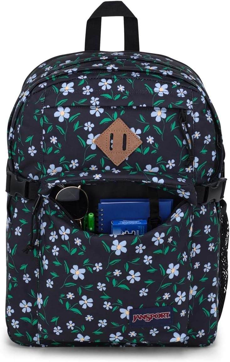 image:imageJanSport Main Campus Backpack Travel or Work Backpack with 15Inch Laptop Sleeve and Dual Water Bottle Pockets Surreal SwirliesGarden Floral