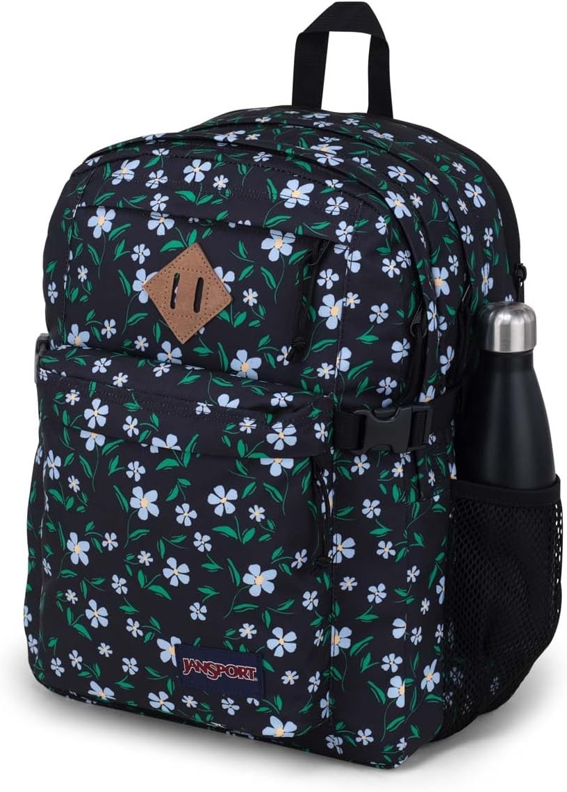 image:imageJanSport Main Campus Backpack Travel or Work Backpack with 15Inch Laptop Sleeve and Dual Water Bottle Pockets Surreal SwirliesGarden Floral