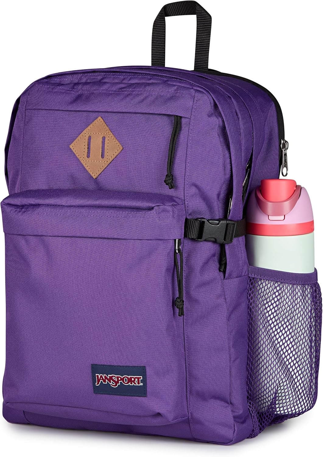 image:imageJanSport Main Campus Backpack Travel or Work Backpack with 15Inch Laptop Sleeve and Dual Water Bottle Pockets Surreal SwirliesGrape Jelly