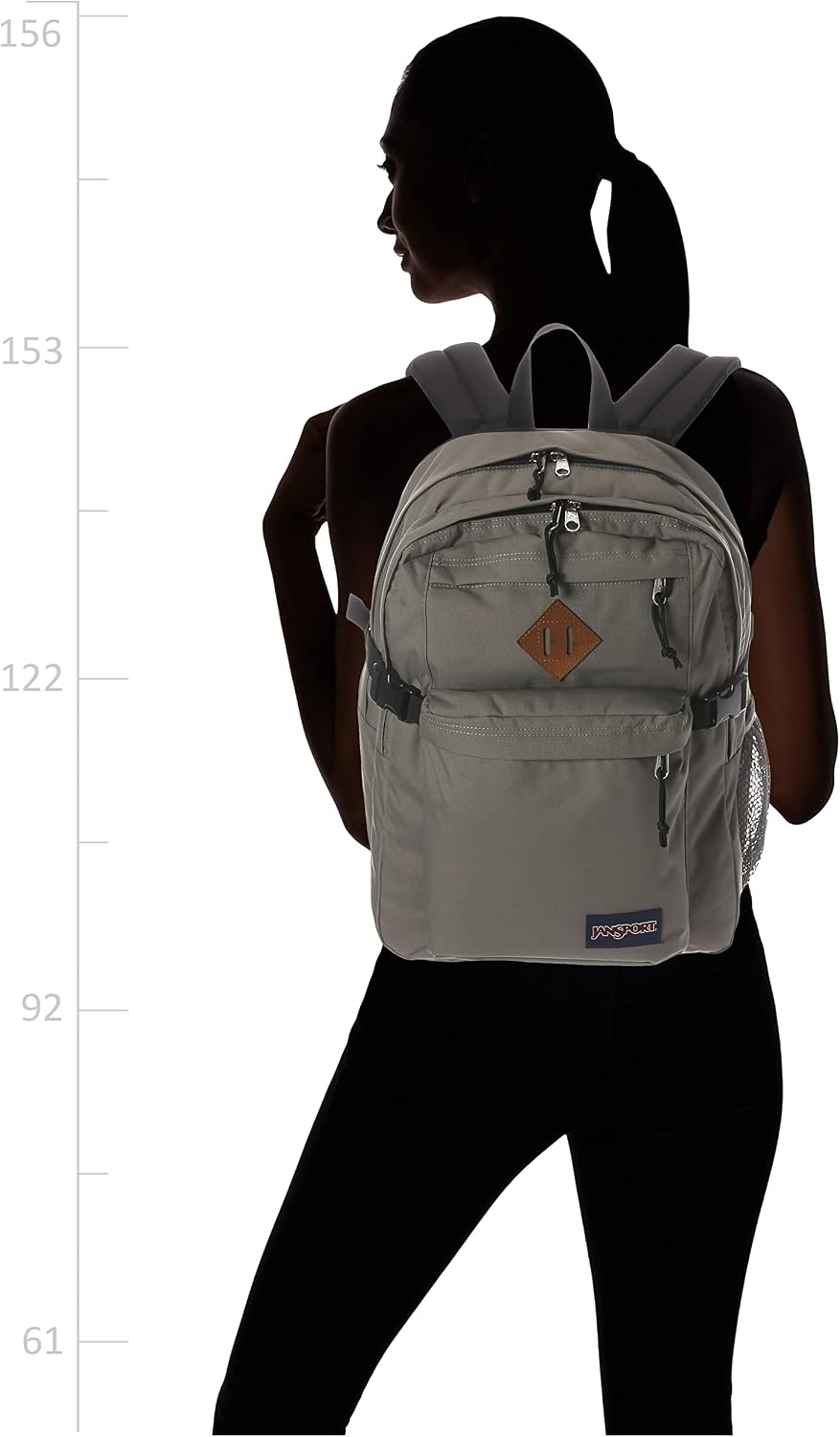 image:imageJanSport Main Campus Backpack Travel or Work Backpack with 15Inch Laptop Sleeve and Dual Water Bottle Pockets Surreal SwirliesGraphite Grey
