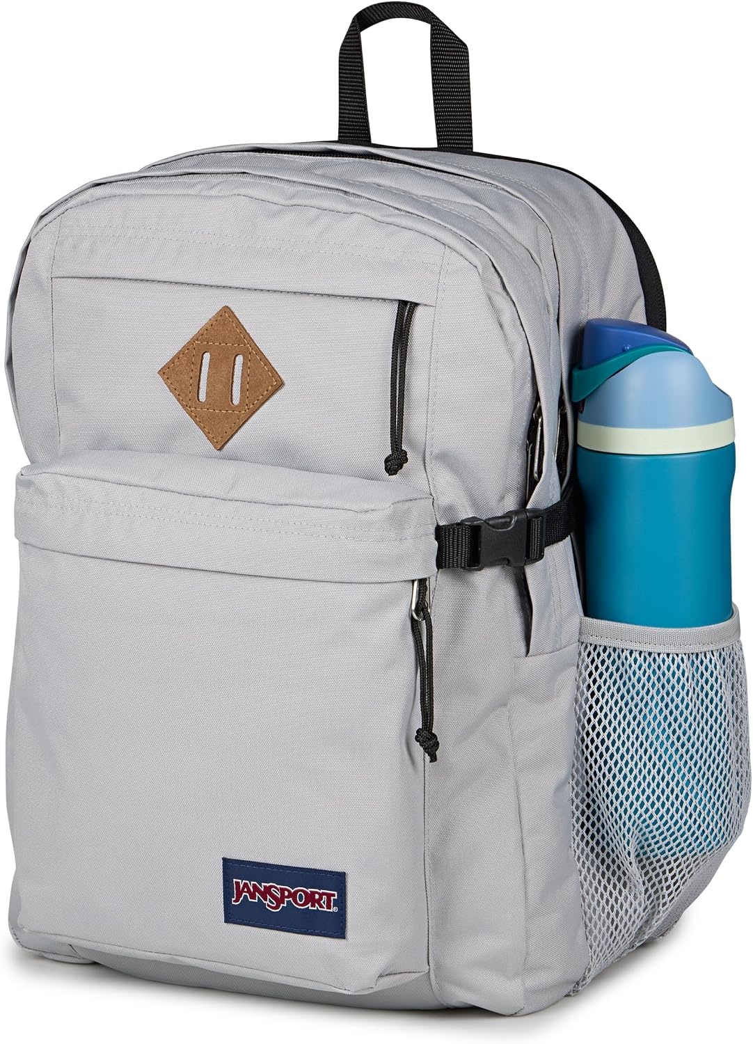 image:imageJanSport Main Campus Backpack Travel or Work Backpack with 15Inch Laptop Sleeve and Dual Water Bottle Pockets Surreal SwirliesGrounded Grey