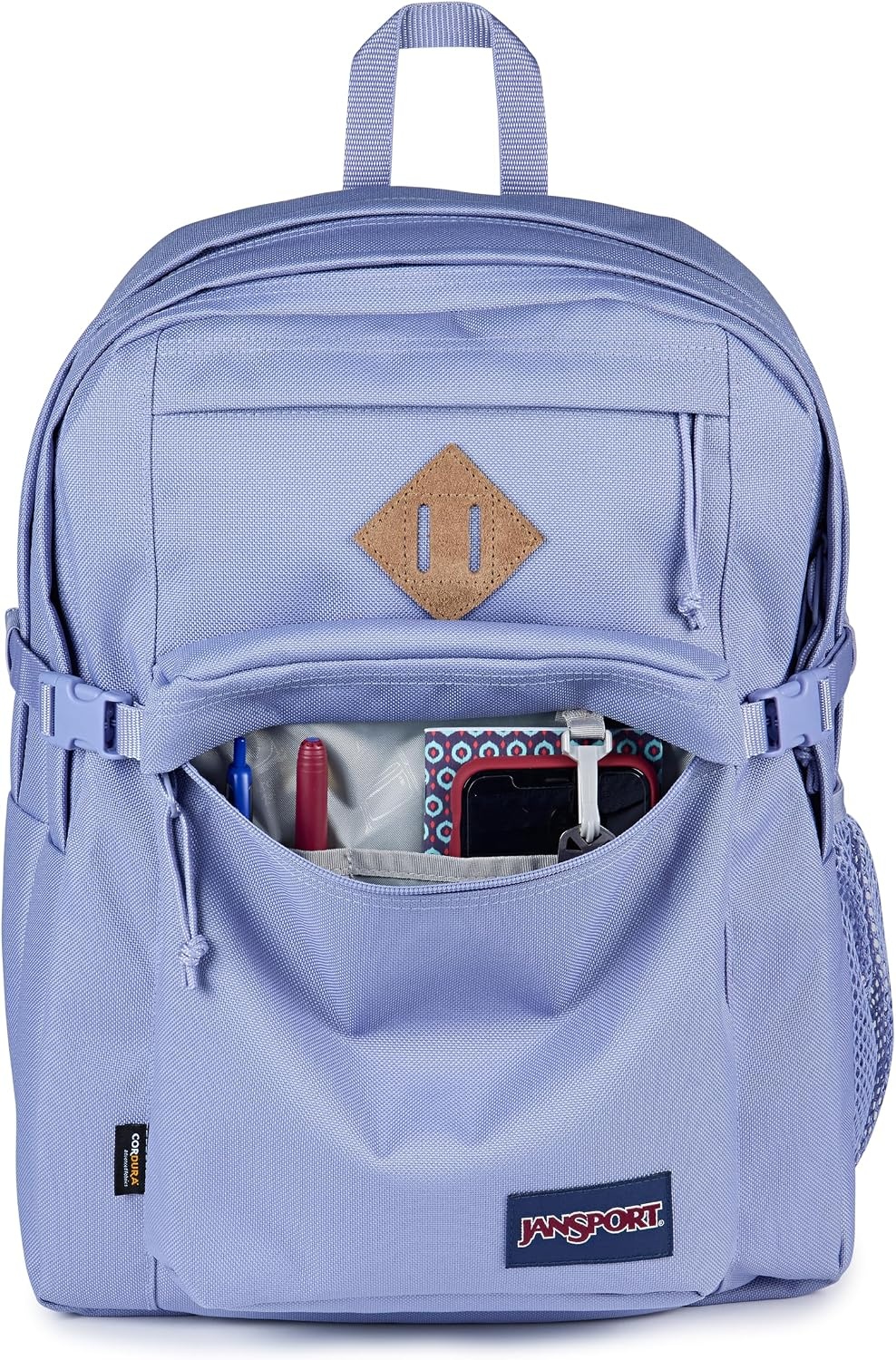 image:imageJanSport Main Campus Backpack Travel or Work Backpack with 15Inch Laptop Sleeve and Dual Water Bottle Pockets Surreal SwirliesLavender Ash