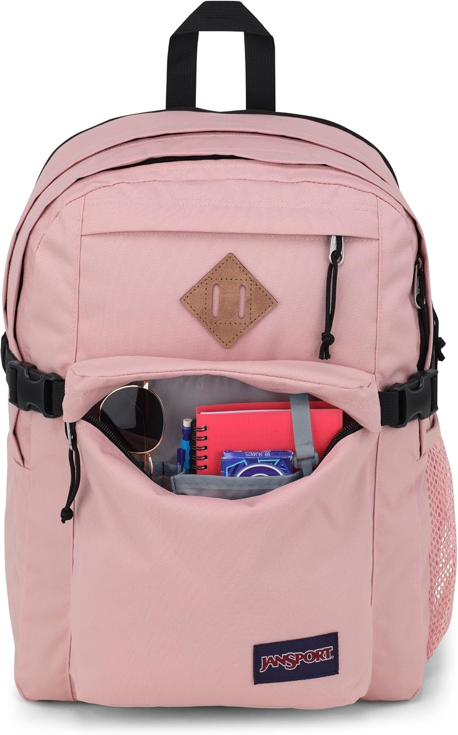 image:imageJanSport Main Campus Backpack Travel or Work Backpack with 15Inch Laptop Sleeve and Dual Water Bottle Pockets Surreal SwirliesMisty Rose