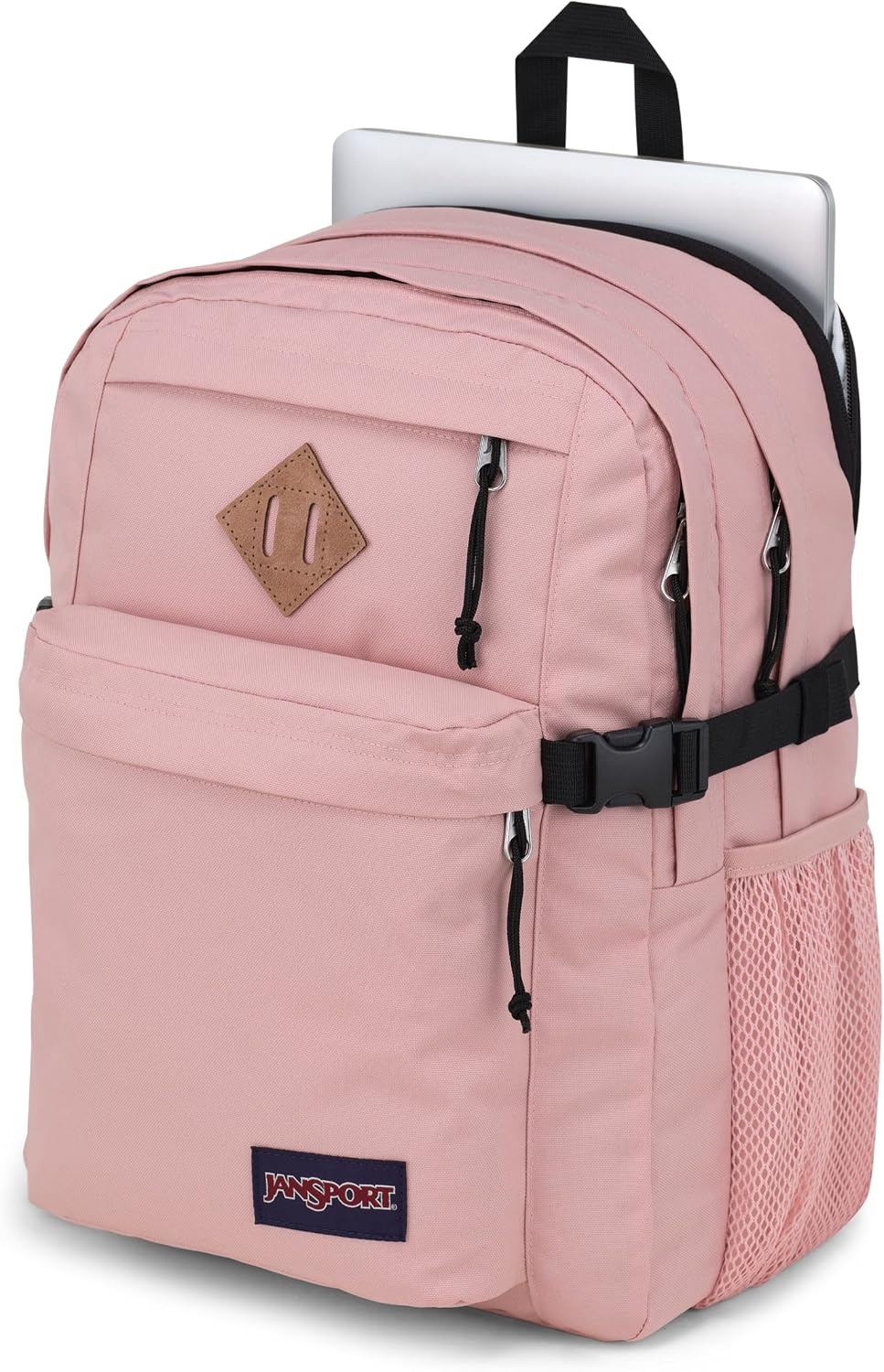 image:imageJanSport Main Campus Backpack Travel or Work Backpack with 15Inch Laptop Sleeve and Dual Water Bottle Pockets Surreal SwirliesMisty Rose