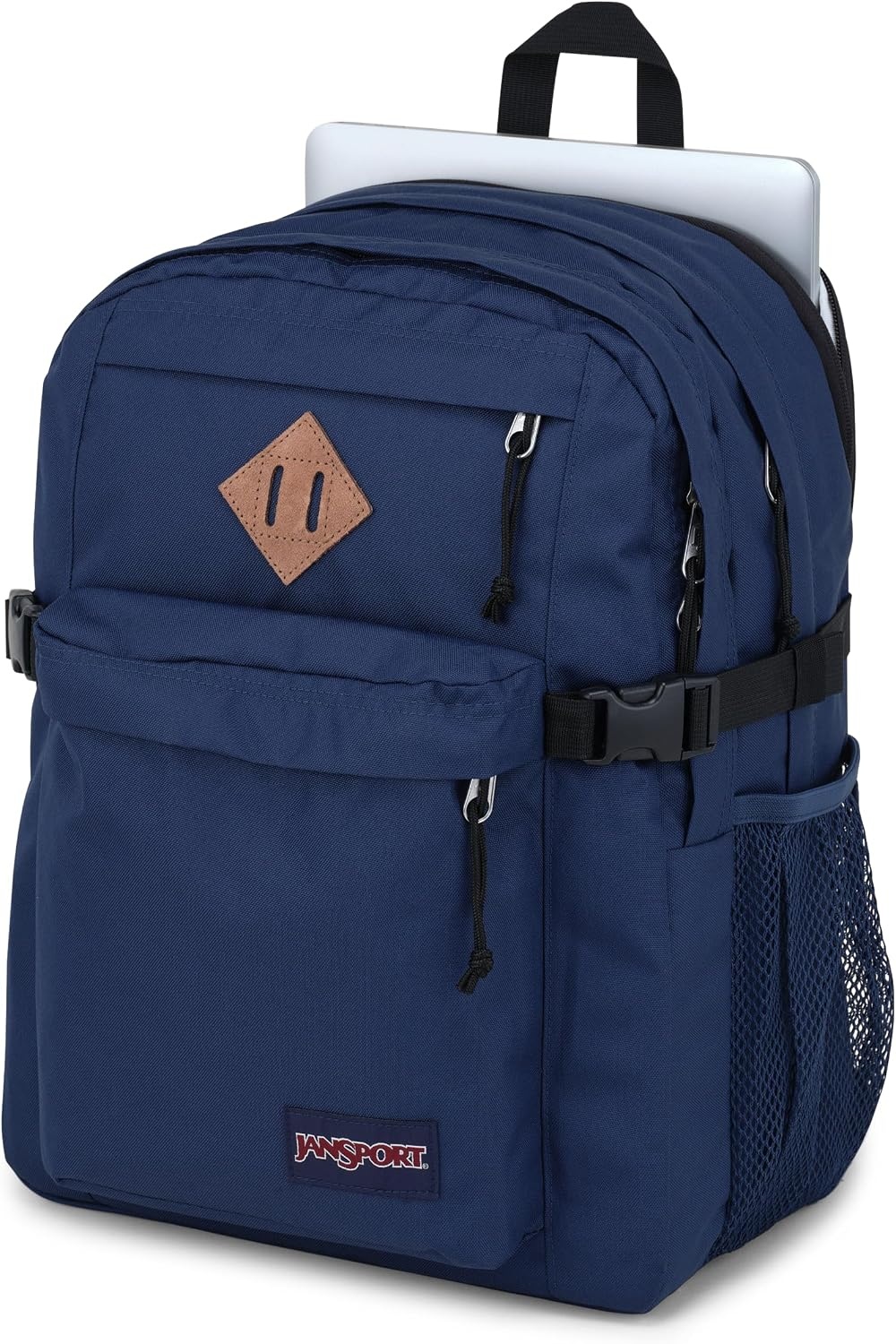 image:imageJanSport Main Campus Backpack Travel or Work Backpack with 15Inch Laptop Sleeve and Dual Water Bottle Pockets Surreal SwirliesNavy