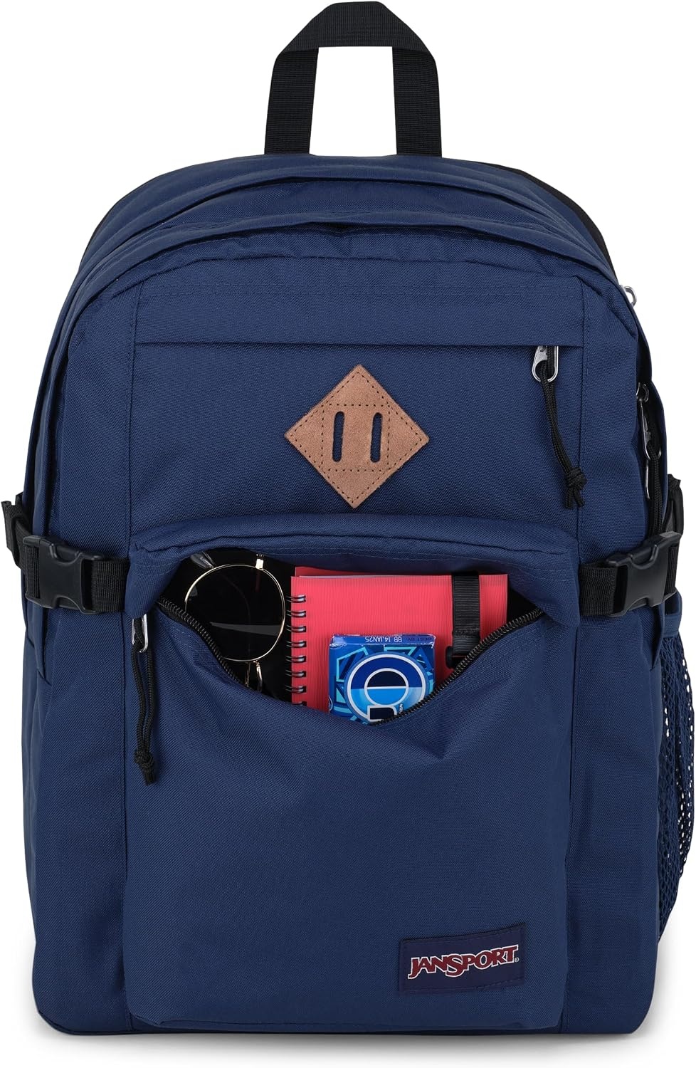 image:imageJanSport Main Campus Backpack Travel or Work Backpack with 15Inch Laptop Sleeve and Dual Water Bottle Pockets Surreal SwirliesNavy