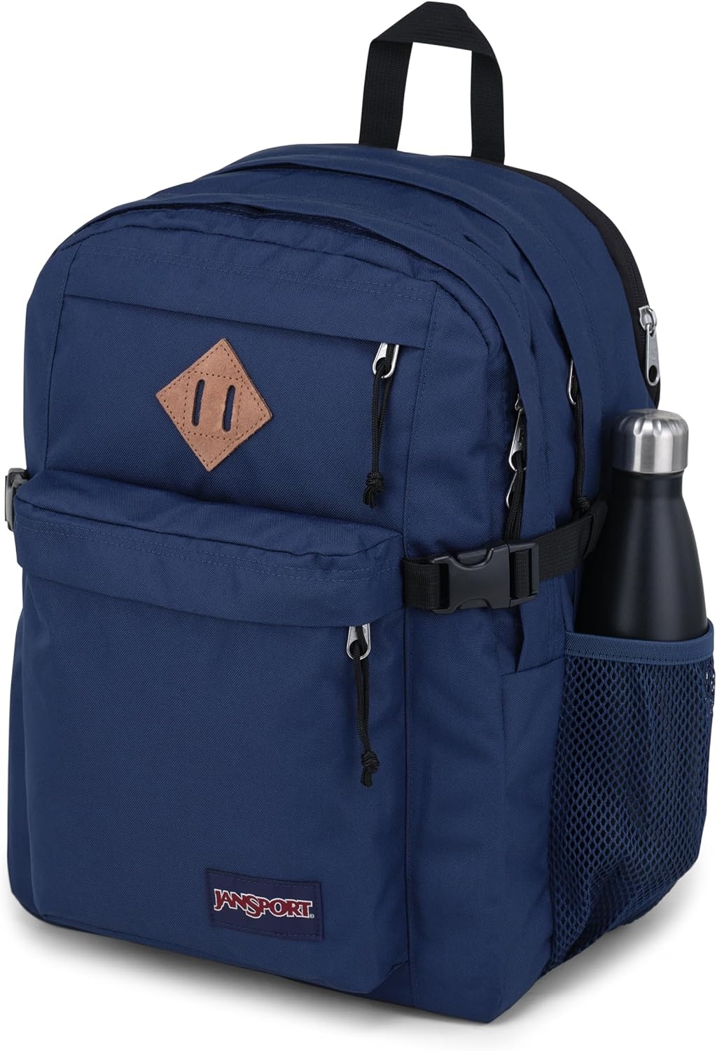 image:imageJanSport Main Campus Backpack Travel or Work Backpack with 15Inch Laptop Sleeve and Dual Water Bottle Pockets Surreal SwirliesNavy