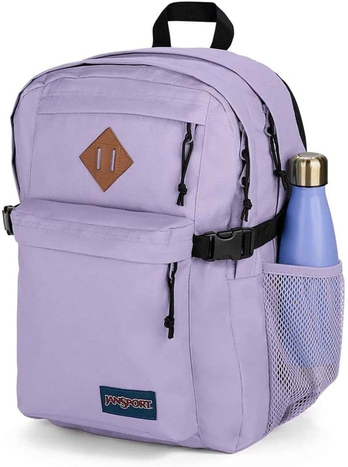 image:imageJanSport Main Campus Backpack Travel or Work Backpack with 15Inch Laptop Sleeve and Dual Water Bottle Pockets Surreal SwirliesPastel Lilac