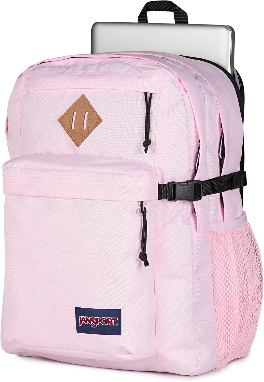 image:imageJanSport Main Campus Backpack Travel or Work Backpack with 15Inch Laptop Sleeve and Dual Water Bottle Pockets Surreal SwirliesPink Ice