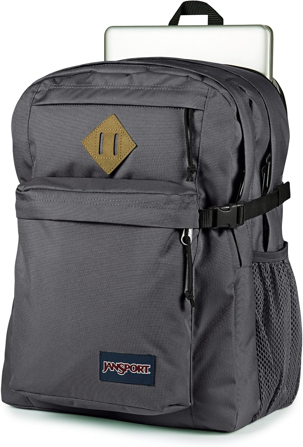 image:imageJanSport Main Campus Backpack Travel or Work Backpack with 15Inch Laptop Sleeve and Dual Water Bottle Pockets Surreal SwirliesSmokey Grit