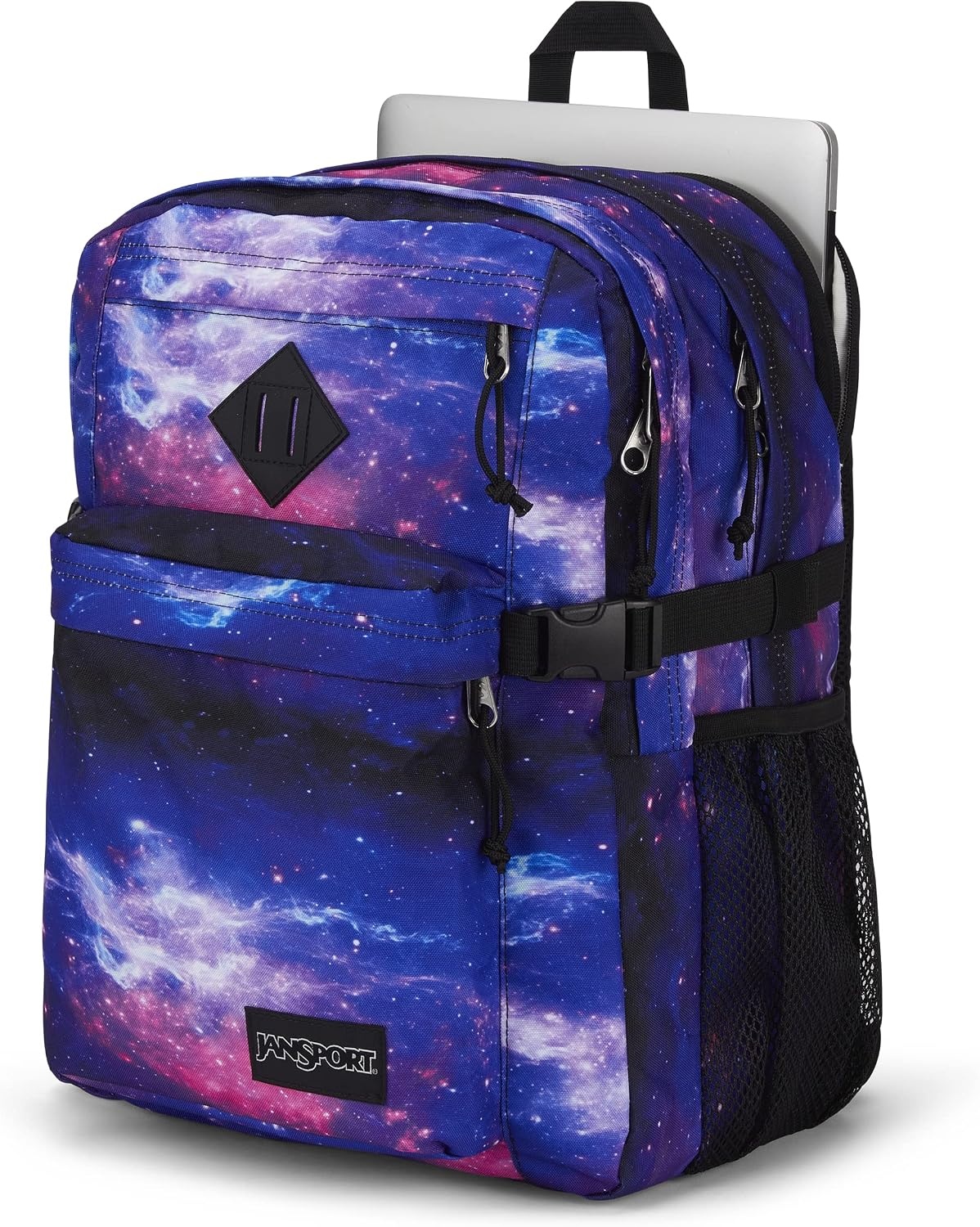 image:imageJanSport Main Campus Backpack Travel or Work Backpack with 15Inch Laptop Sleeve and Dual Water Bottle Pockets Surreal SwirliesSpace Dust