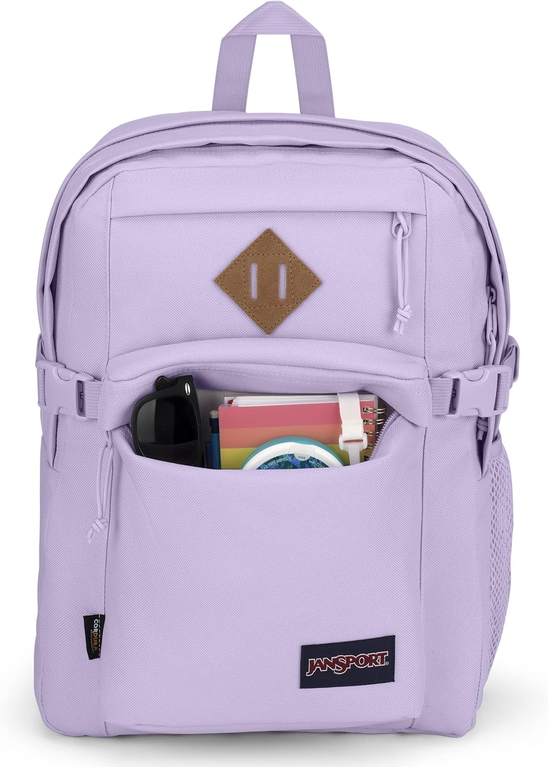 image:imageJanSport Main Campus FX Backpack Travel or Work Bag w 15Inch Laptop Pack with Leather Trim Lavender AshPastel Lilac