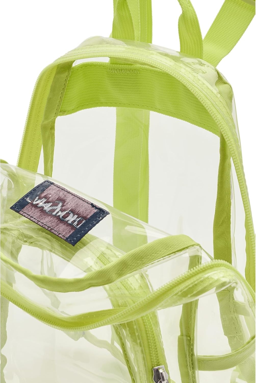image:imageJanSport Mini Pack Lightweight 10L Backpack with Adjustable Straps and Front Zipper Pocket Perfect for Travel Concerts amp Everyday Use ClearCitron Lime