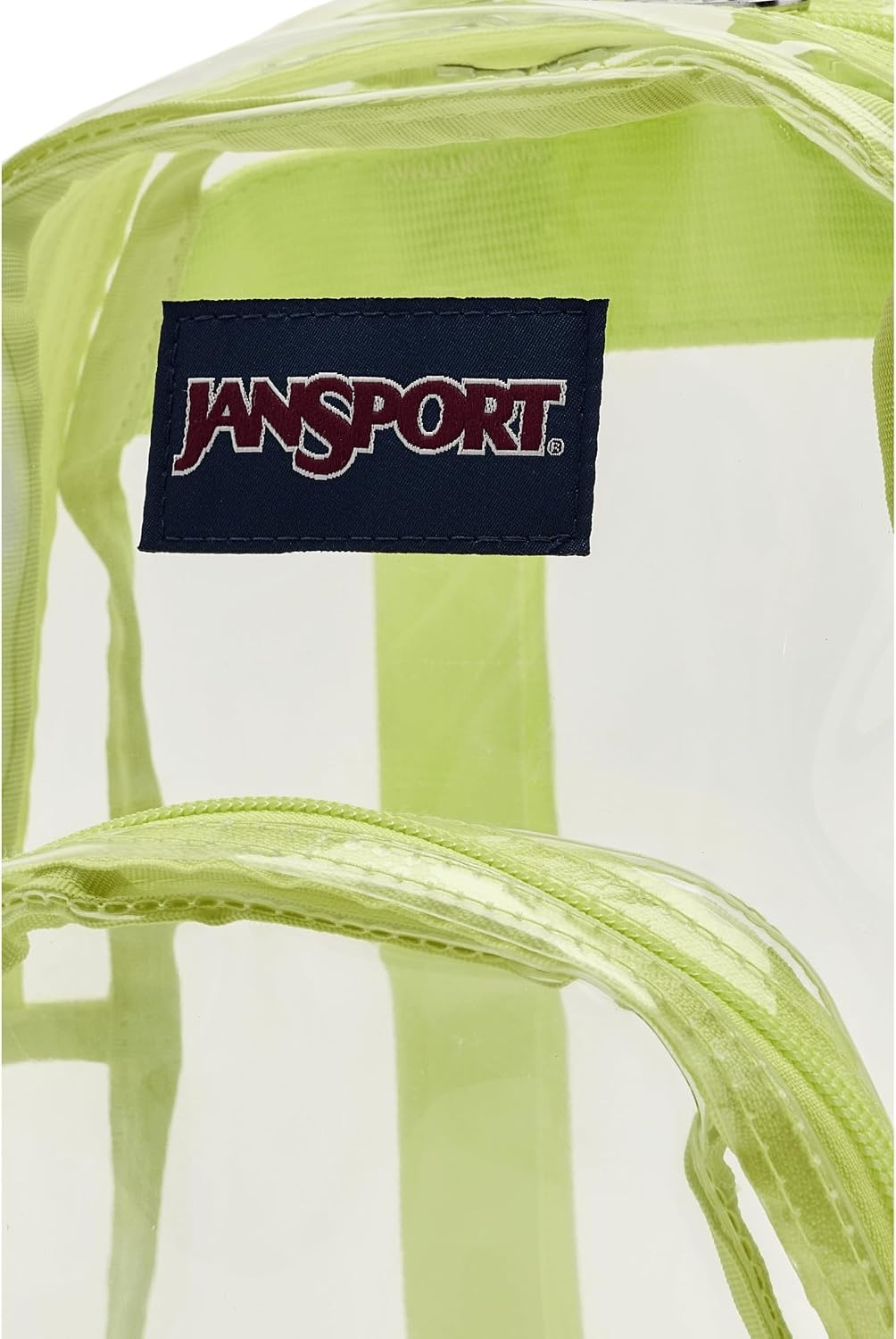 image:imageJanSport Mini Pack Lightweight 10L Backpack with Adjustable Straps and Front Zipper Pocket Perfect for Travel Concerts amp Everyday Use ClearCitron Lime