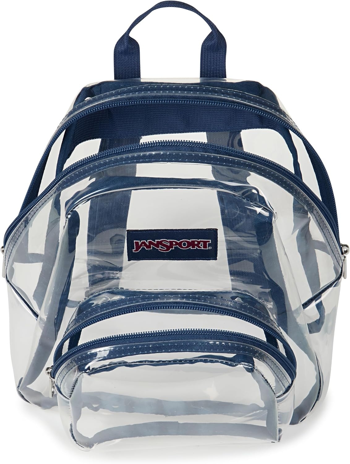 image:imageJanSport Mini Pack Lightweight 10L Backpack with Adjustable Straps and Front Zipper Pocket Perfect for Travel Concerts amp Everyday Use ClearNavy