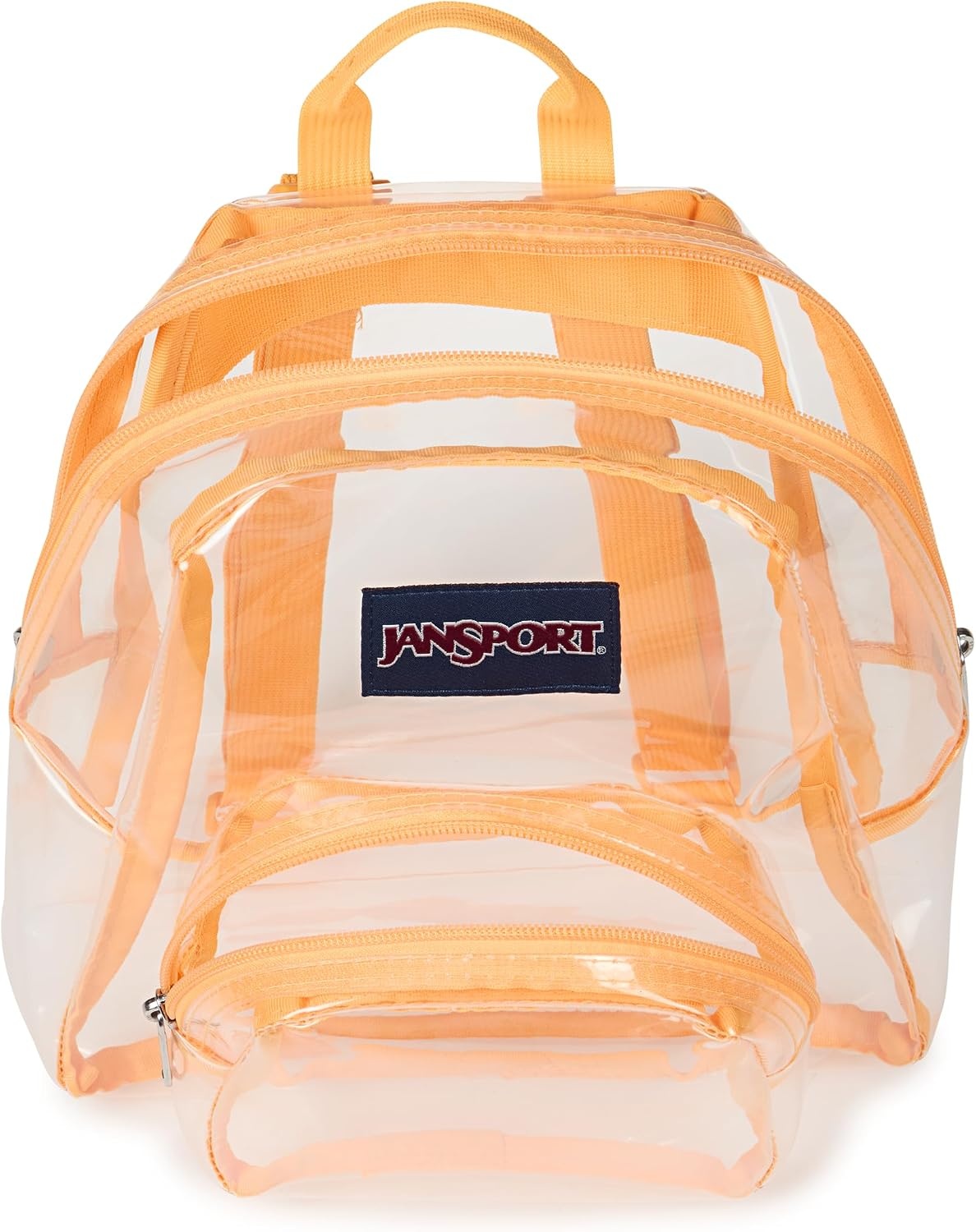 image:imageJanSport Mini Pack Lightweight 10L Backpack with Adjustable Straps and Front Zipper Pocket Perfect for Travel Concerts amp Everyday Use ClearOrange Soda