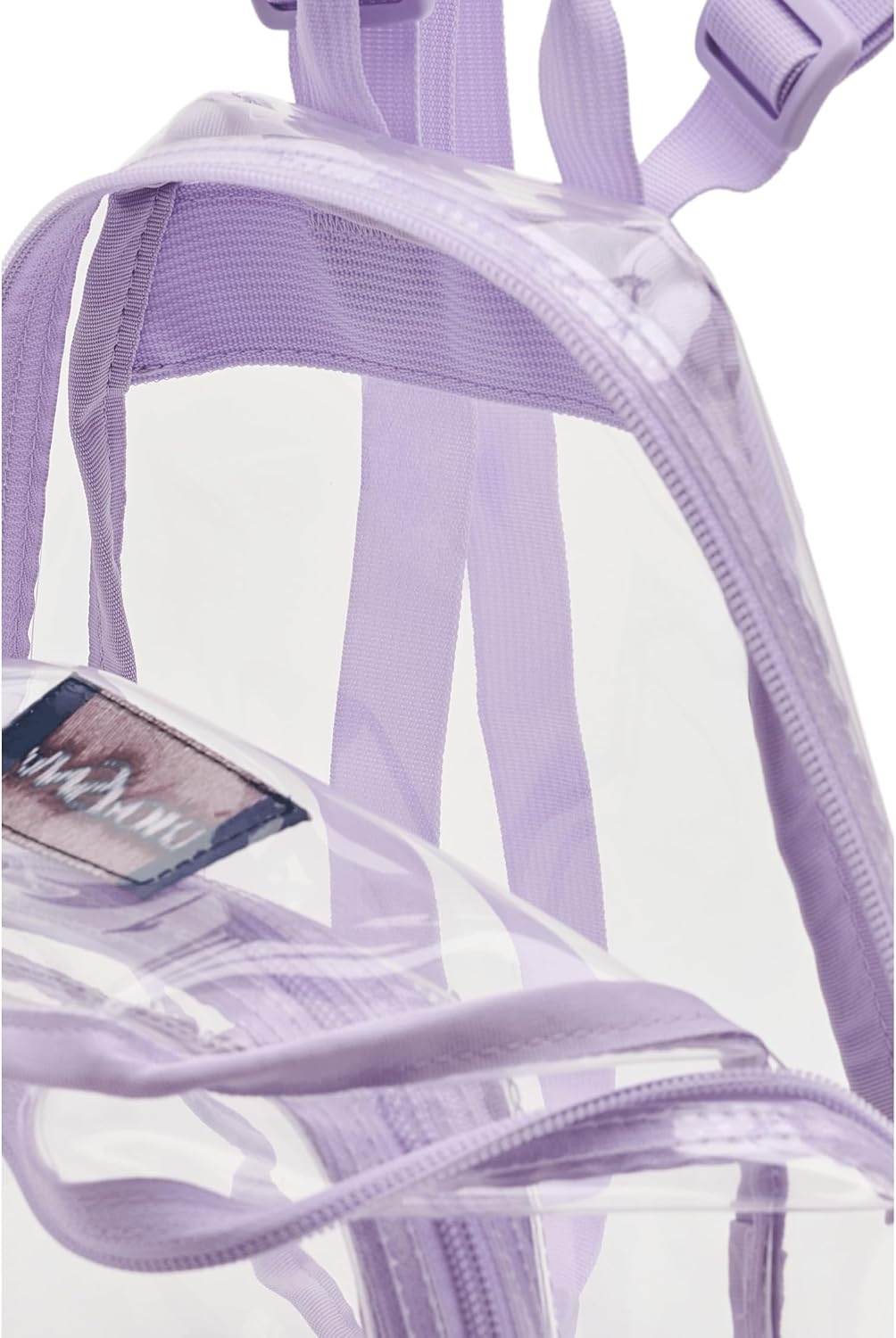 image:imageJanSport Mini Pack Lightweight 10L Backpack with Adjustable Straps and Front Zipper Pocket Perfect for Travel Concerts amp Everyday Use ClearPastel Lilac
