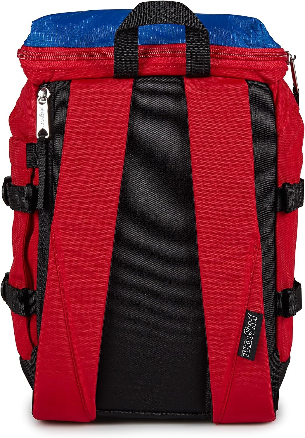 image:imageJanSport Mini Skip Pack Compact Backpack with Main Compartment Side Water Bottle Pocket and Zippered Accessory Pocket TravertineRed Tape