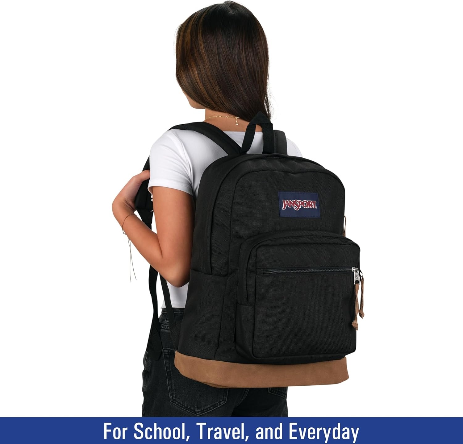 image:imageJanSport NCAA Officially Licensed Backpack Tennessee Volunteers Right Pack with Padded 15Inch Laptop Sleeve Spacious Computer Bag Durable Daypack with Bottle Pocket amp Haul Handle BlackTeam Color