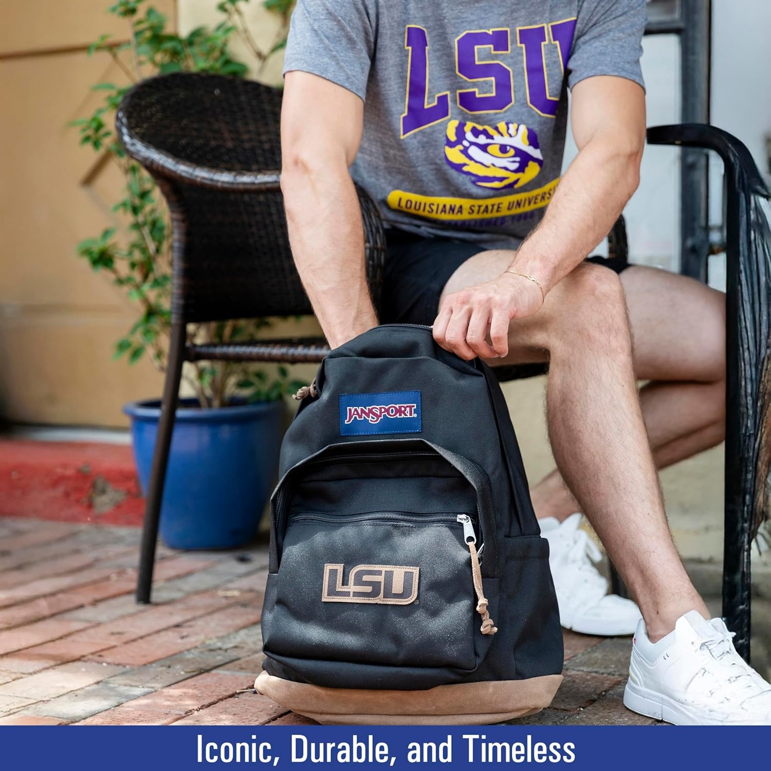 image:imageJanSport NCAA Officially Licensed Backpack Tennessee Volunteers Right Pack with Padded 15Inch Laptop Sleeve Spacious Computer Bag Durable Daypack with Bottle Pocket amp Haul Handle BlackTeam Color