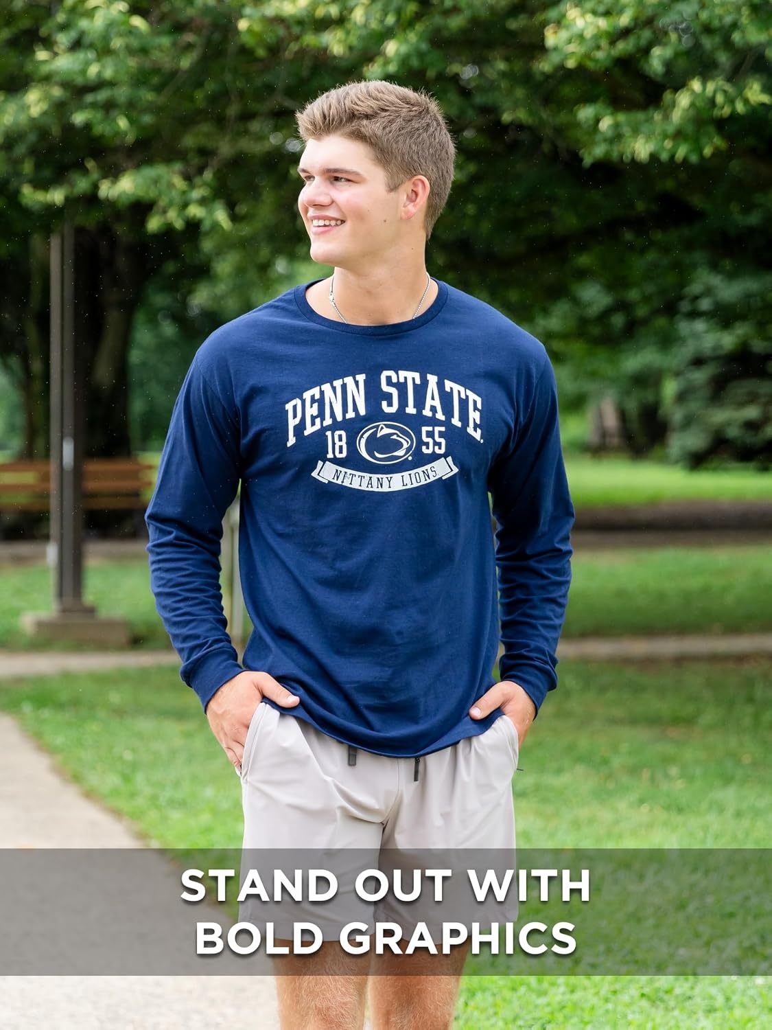 image:imageJanSport NCAA Officially Licensed Campus Long Sleeve T Shirt for Men Soft amp Breathable PreShrunk Cotton Crewneck T ShirtUCLA Bruins