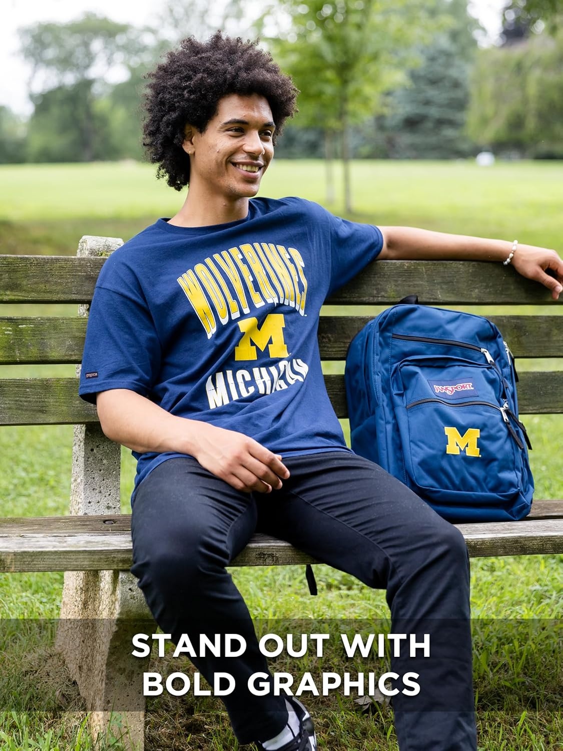 image:imageJanSport NCAA Officially Licensed Campus Short Sleeve T Shirt for Men Soft amp Breathable PreShrunk Cotton Crewneck T ShirtConnecticut Huskies