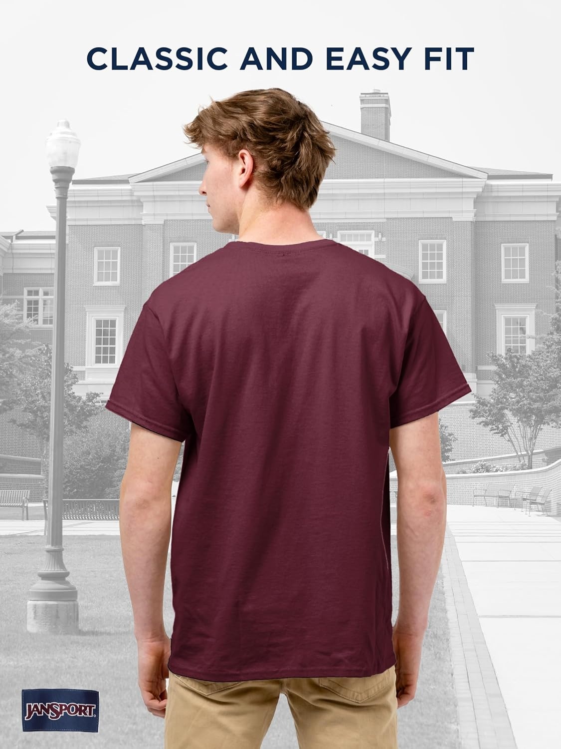 image:imageJanSport NCAA Officially Licensed Campus Short Sleeve T Shirt for Men Soft amp Breathable PreShrunk Cotton Crewneck T ShirtFlorida State Seminoles