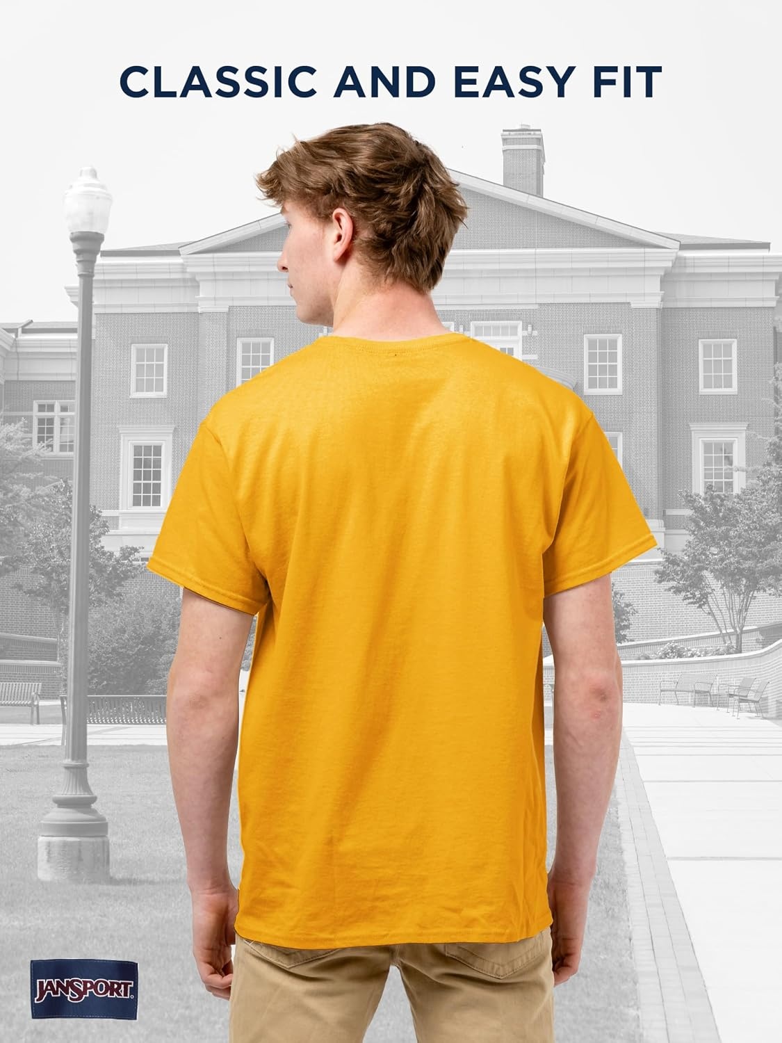 image:imageJanSport NCAA Officially Licensed Campus Short Sleeve T Shirt for Men Soft amp Breathable PreShrunk Cotton Crewneck T ShirtIowa State Cyclones