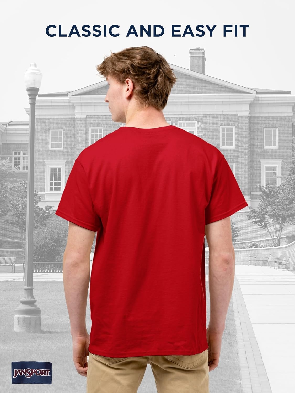 image:imageJanSport NCAA Officially Licensed Campus Short Sleeve T Shirt for Men Soft amp Breathable PreShrunk Cotton Crewneck T ShirtMississippi Old Miss Rebels