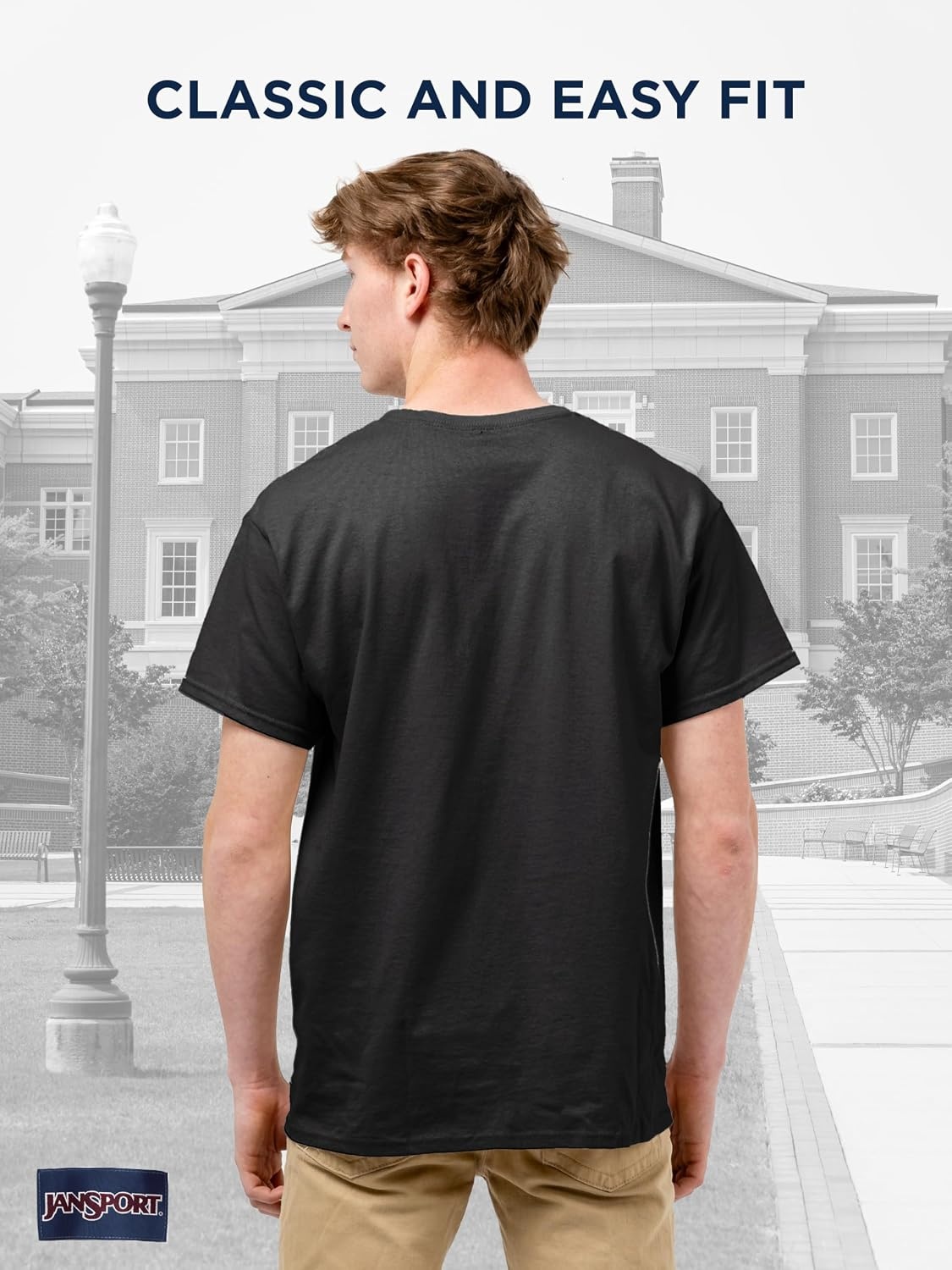 image:imageJanSport NCAA Officially Licensed Campus Short Sleeve T Shirt for Men Soft amp Breathable PreShrunk Cotton Crewneck T ShirtPurdue Boilermakers