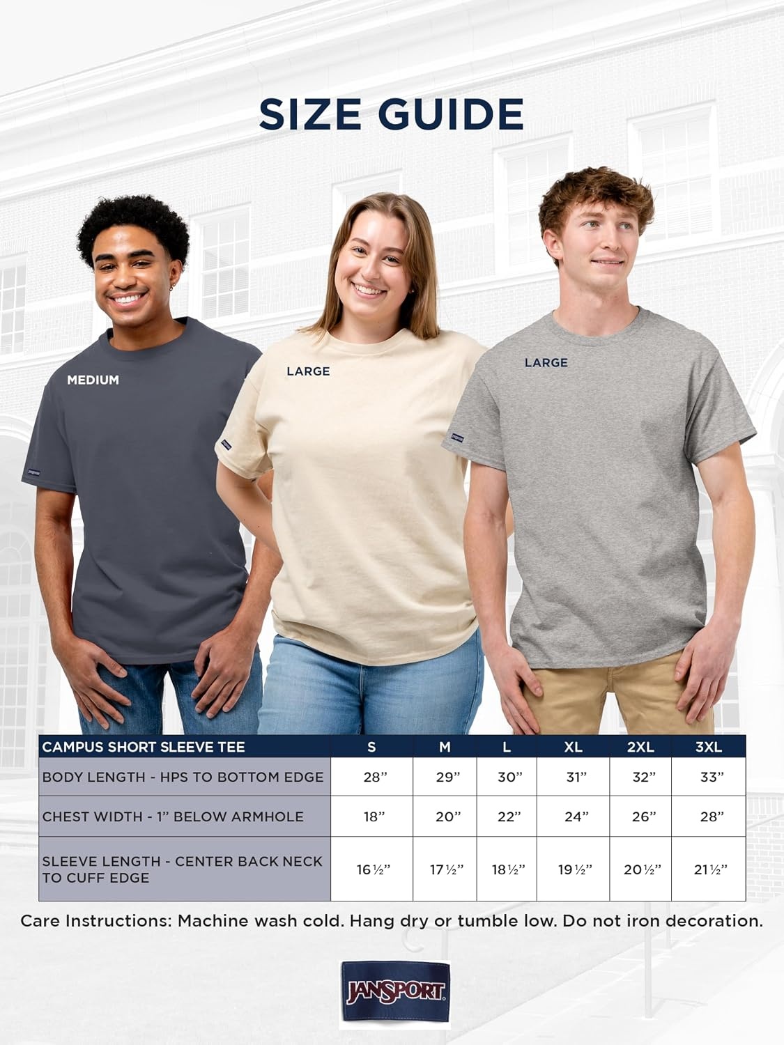 image:imageJanSport NCAA Officially Licensed Campus Short Sleeve T Shirt for Men Soft amp Breathable PreShrunk Cotton Crewneck T ShirtTCU Horned Frogs